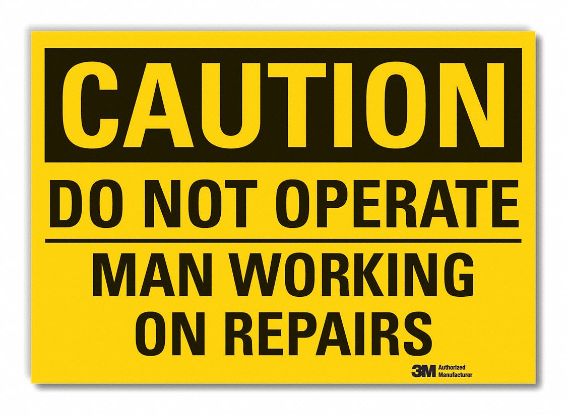  Machine & Operation Caution Reflective Label: Reflective Sheeting, Adhesive Sign Mounting