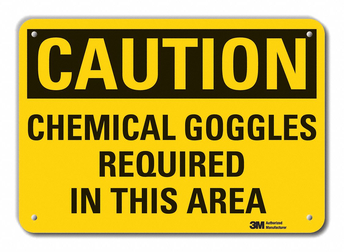 Reflective  Eye  Caution Sign: Aluminum, Mounting Holes Sign Mounting, Engineer Grade, 0.04 in Thick