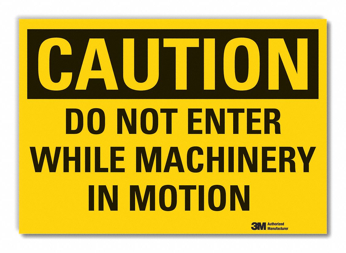  Machine & Operation Caution Reflective Label: Reflective Sheeting, Adhesive Sign Mounting, Caution