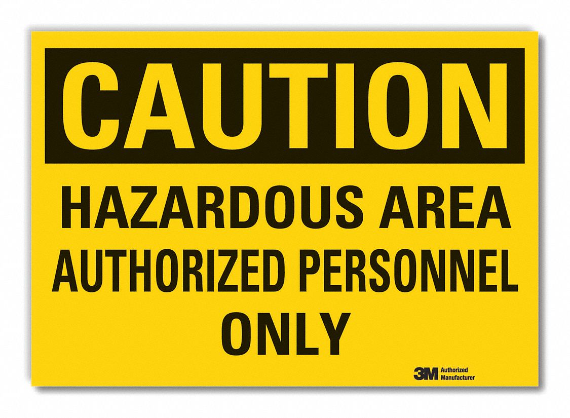  Hazard Area Caution Reflective Label: Reflective Sheeting, Adhesive Sign Mounting, Engineer Grade
