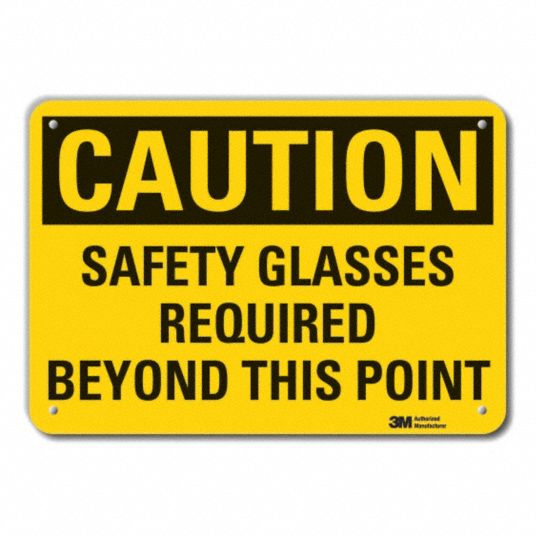 Plastic, Mounting Holes Sign Mounting, Caution Sign - 460H30|LCU3-0382 ...