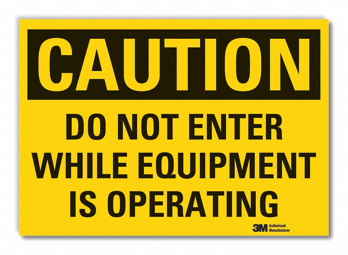  Machine & Operation Caution Reflective Label: Reflective Sheeting, Adhesive Sign Mounting, Caution
