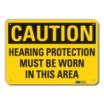 Caution: Hearing Protection Must Be Worn In This Area Signs