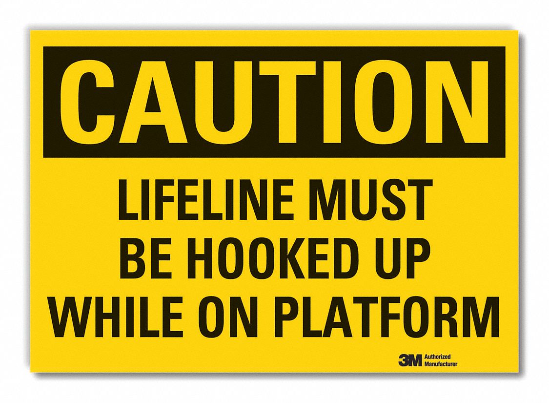  Fall  Caution Reflective Label: Reflective Sheeting, Adhesive Sign Mounting, Engineer Grade