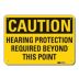 Caution: Hearing Protection Required Beyond This Point Signs