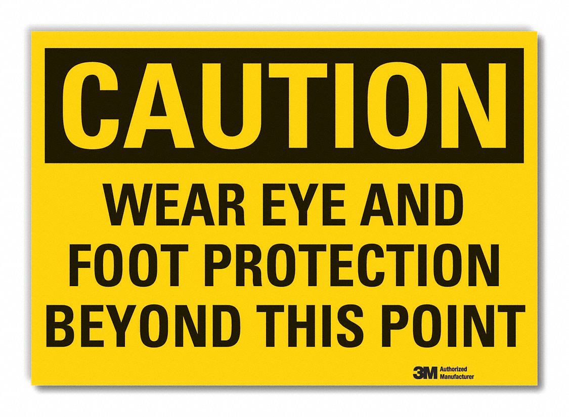  Eye  Caution Reflective Label: Reflective Sheeting, Adhesive Sign Mounting, Engineer Grade, Caution