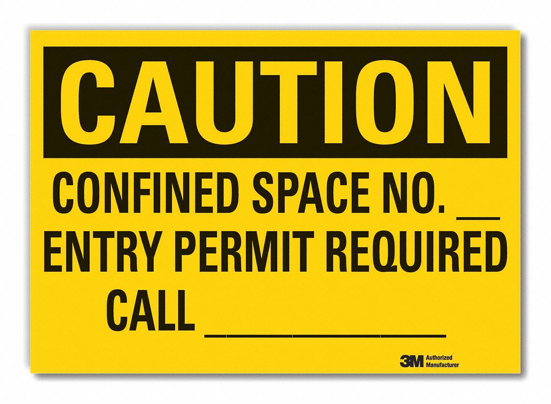 Caution Sign, 10inx14in, Non-PVC Polymer