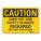 REFLECTIVE HEAD & EYE CAUTION SIGN, AL, HOLE MOUNT, ENGINEER GRADE, WALL, 10X14IN, HARD HAT & SAFETY GLASSES REQUIRED...
