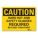HEAD & EYE CAUTION REFLECTIVE LABEL, REFLECTIVE SHEETING, ADHESIVE MOUNT, ENGINEER GRADE, 10INX14IN