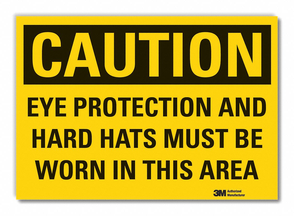  Eye  Caution Reflective Label: Reflective Sheeting, Adhesive Sign Mounting, Engineer Grade, Caution