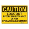 Caution: Lock Out Before Maintenance Or Any Operator Adjustment Signs