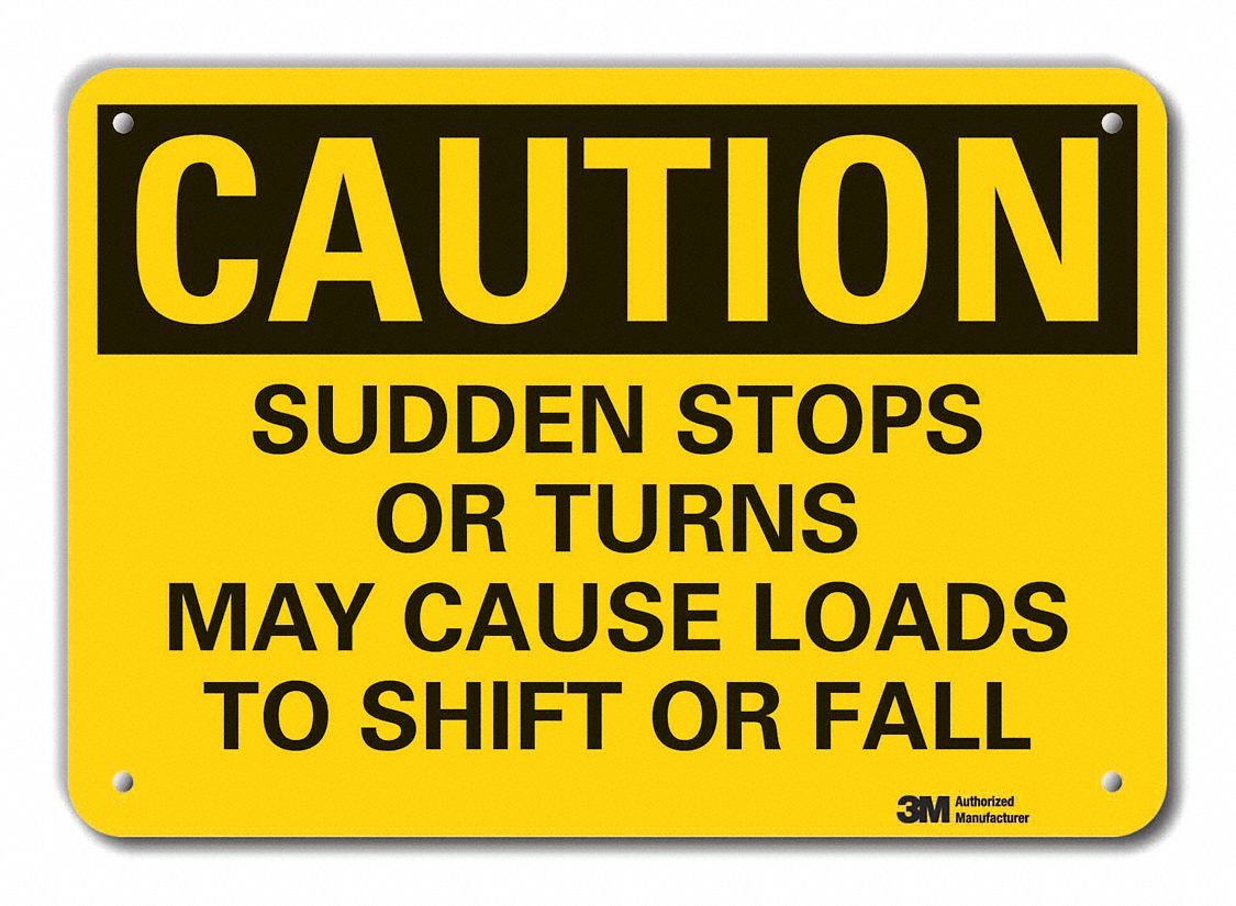 Rflct Lift Truck Trfc Caut Sign, 7x10in