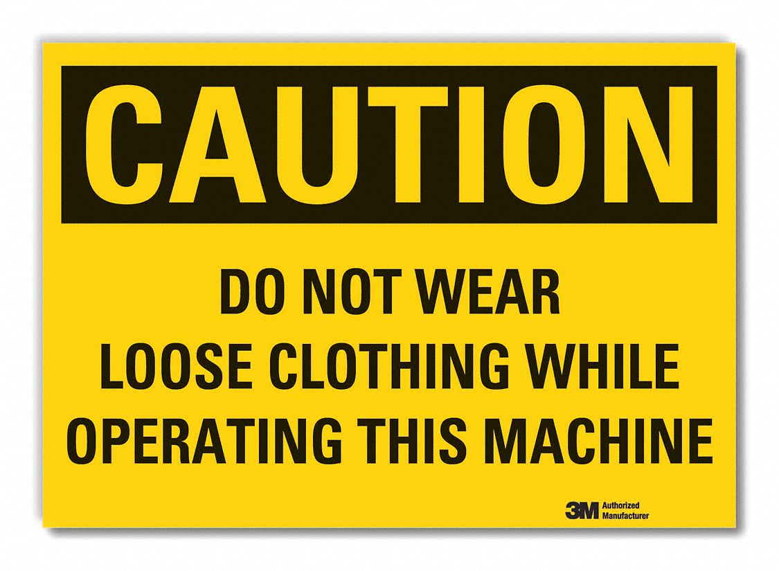 Caution Sign, 7in x 10in, Non-PVC Polymer