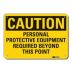 Caution: Personal Protective Equipment Required Beyond This Point Signs
