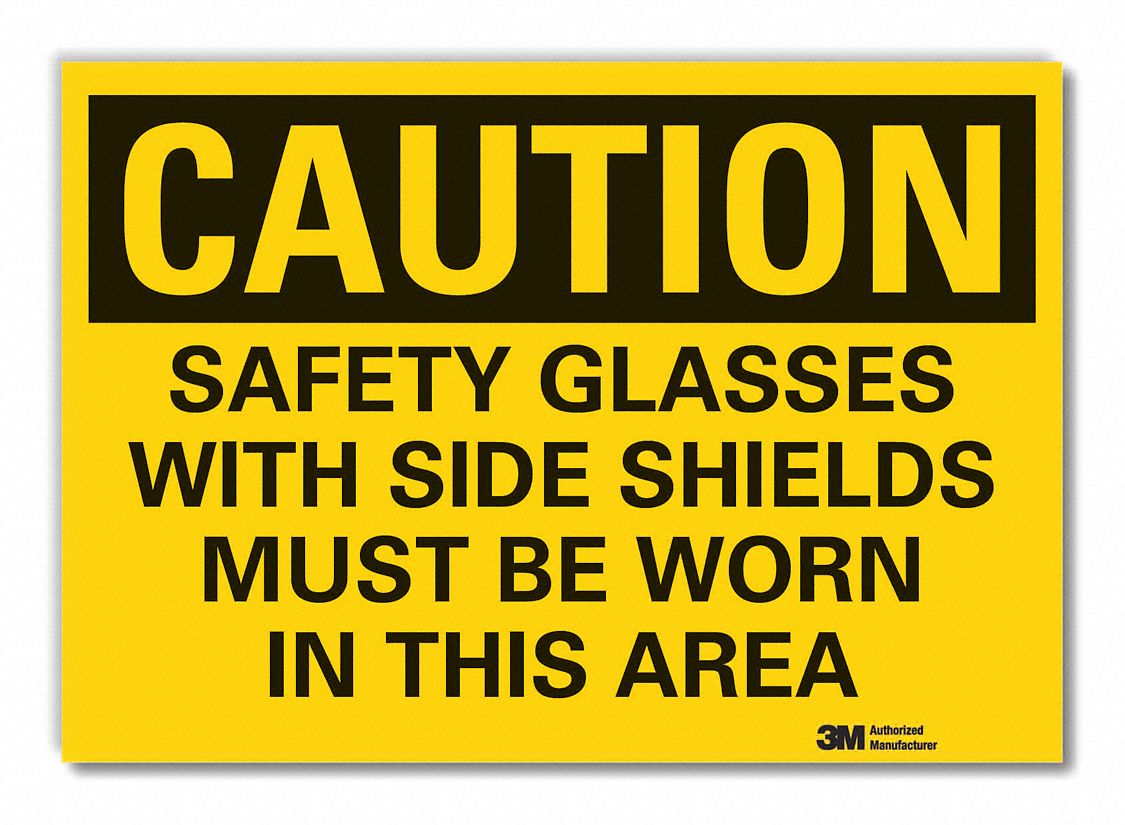  Eye  Caution Reflective Label: Reflective Sheeting, Adhesive Sign Mounting, Engineer Grade, Caution