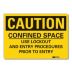 Caution: Confined Space Use Lockout And Entry Procedures Prior To Entry Signs