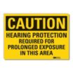 Caution: Hearing Protection Required For Prolonged Exposure In This Area Signs