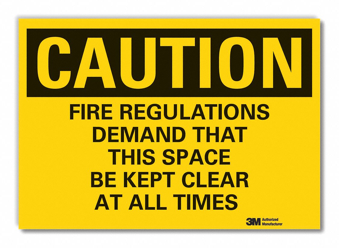 Keep Clear Caution Rflctv Lbl, 3 1/2x5in