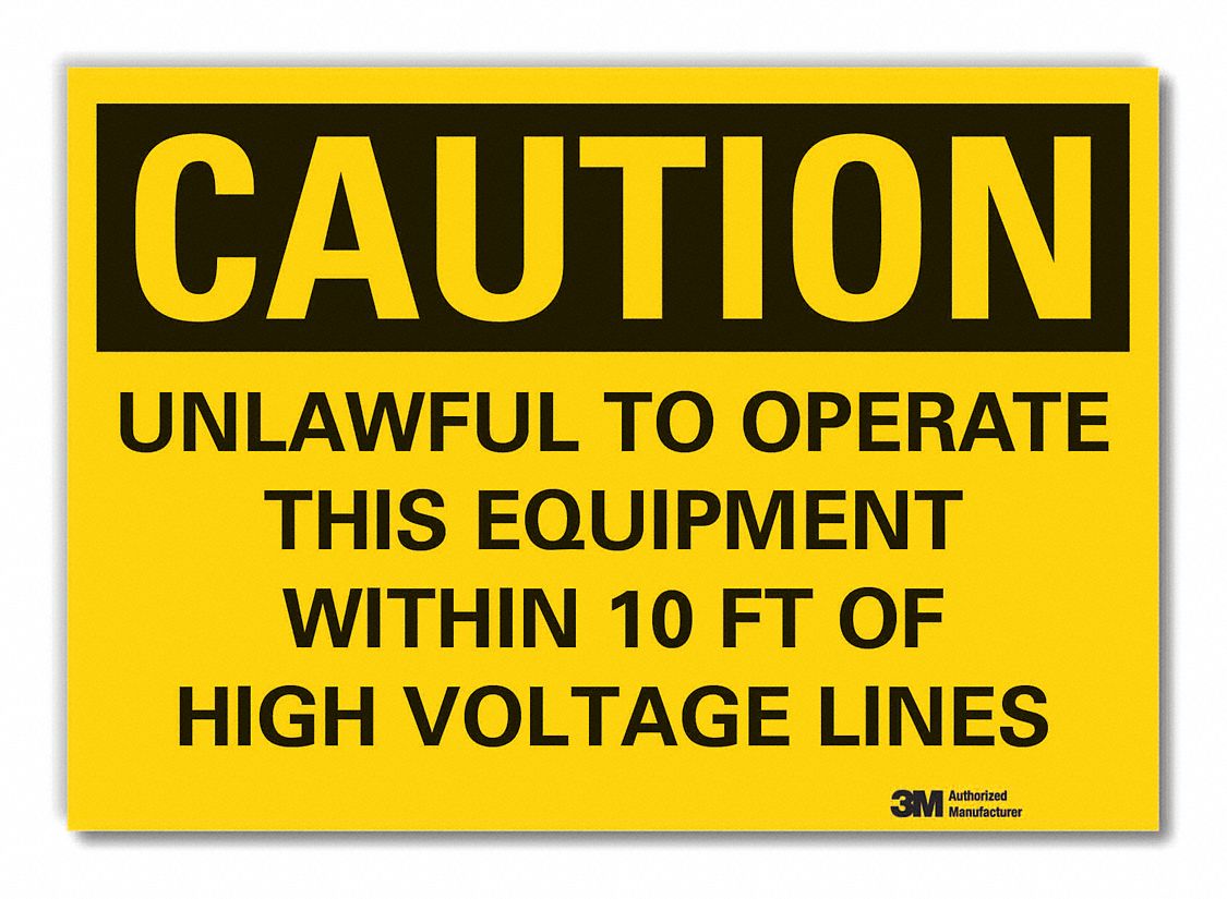  High Voltage Caution Reflective Label: Reflective Sheeting, Adhesive Sign Mounting, Engineer Grade