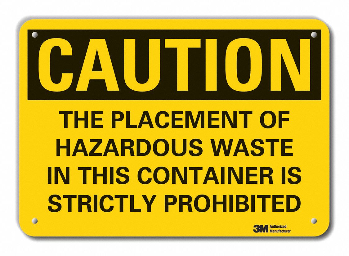 Caution Sign, 7 in x 10 in, Plastic