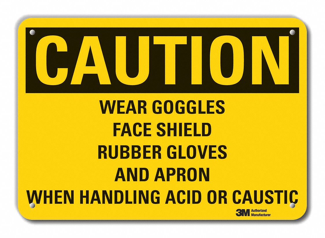 Reflective  Eye & Hand  Caution Sign: Aluminum, Mounting Holes Sign Mounting, Engineer Grade, Wall