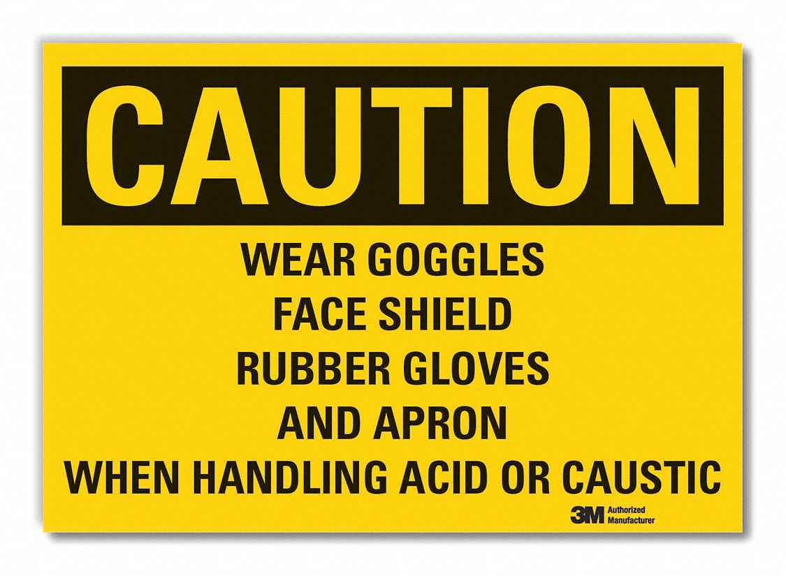  Eye & Hand  Caution Reflective Label: Reflective Sheeting, Adhesive Sign Mounting, Engineer Grade
