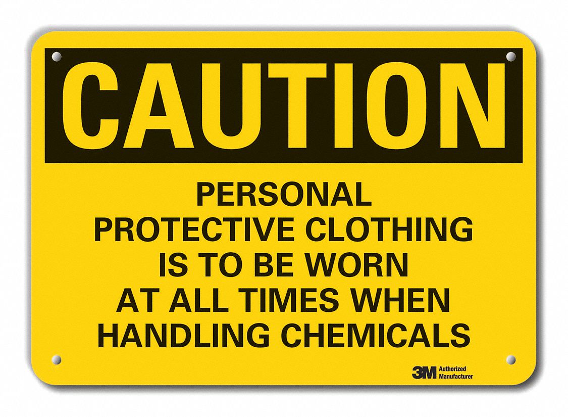 Caution Sign: Plastic, Mounting Holes Sign Mounting, 7 in x 10 in Nominal Sign Size, 0.055 in Thick