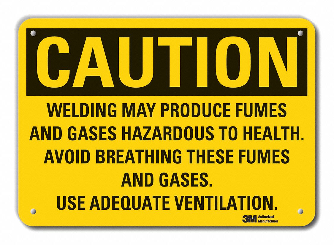 Rflct Welding Hzrd Caution Sign, 7x10in