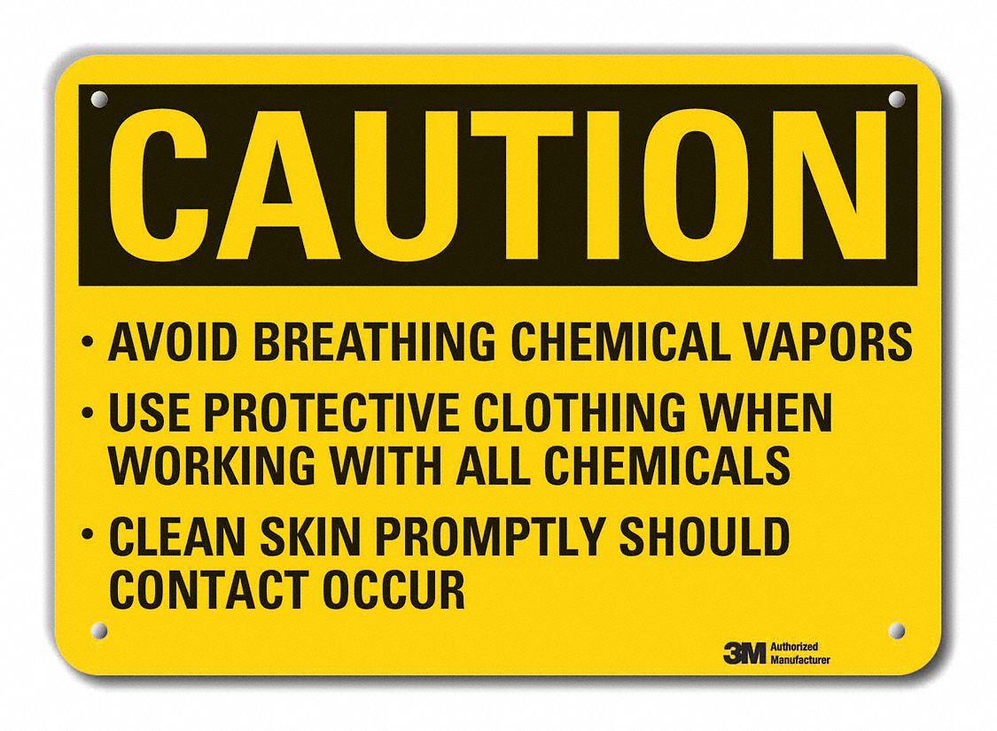 Reflective  Ppe  Caution Sign: Aluminum, Mounting Holes Sign Mounting, Engineer Grade, 0.04 in Thick