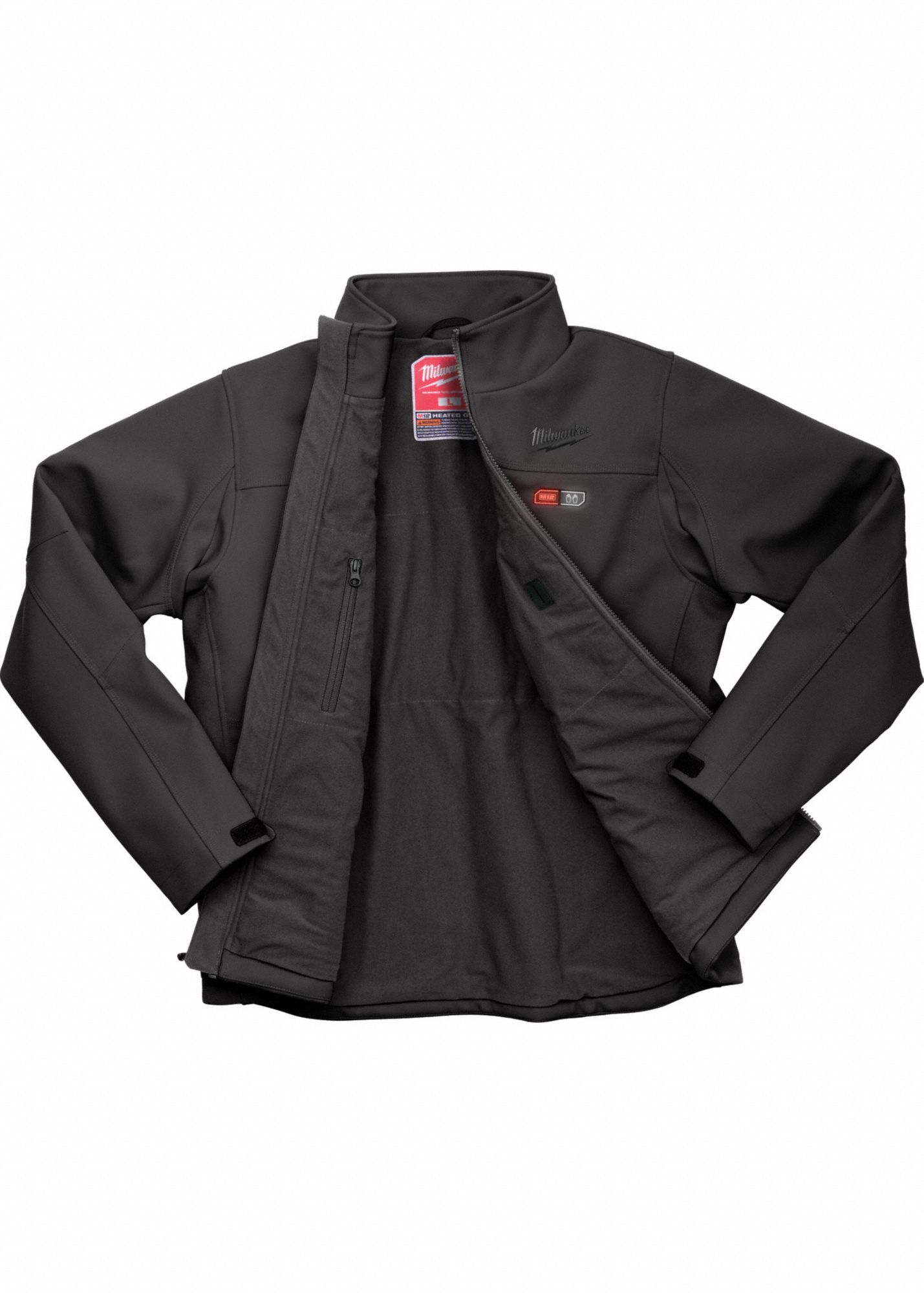 MILWAUKEE Men's Black Heated Jacket, Size L, Battery Included No