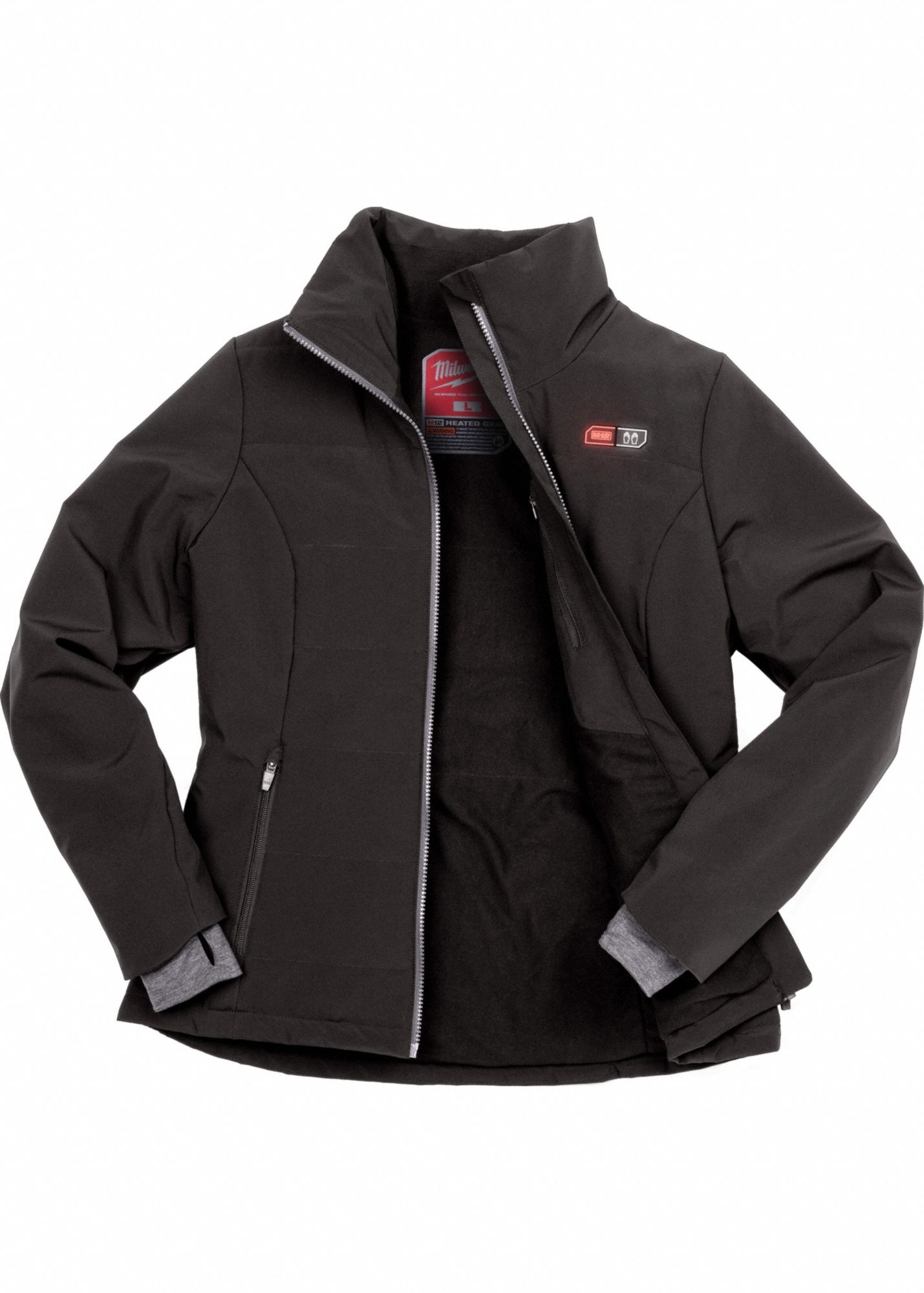 MILWAUKEE Women's Black Heated Jacket Kit, Size M, Battery Included Yes 49EH33231B21M