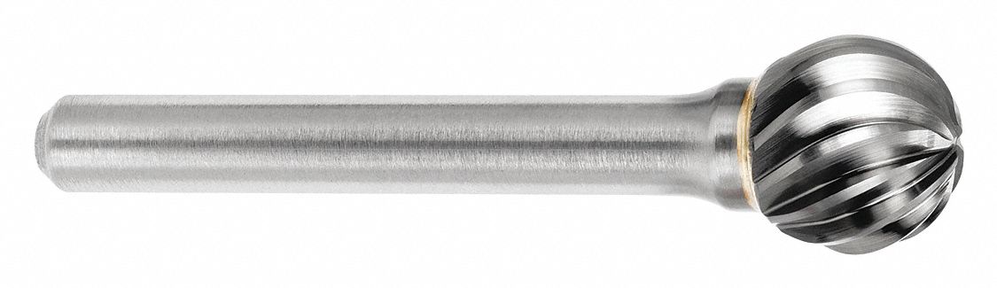 Carbide Bur: Ball, SD-1, Inox Cut, 1/4" Head, 1/4" Shank