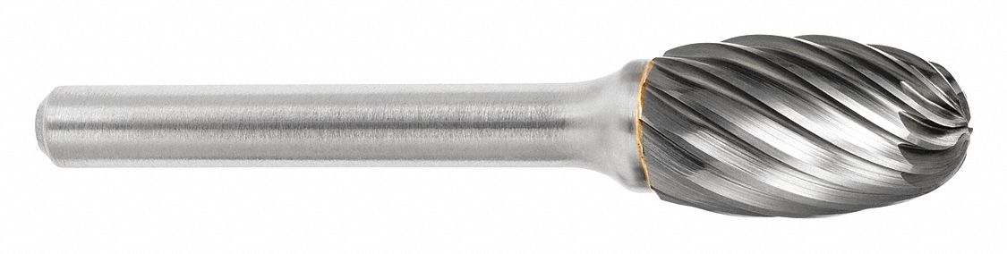 Carbide Bur: Oval, SE-3, Inox Cut, 3/8" x 5/8" Head, 1/4" Shank