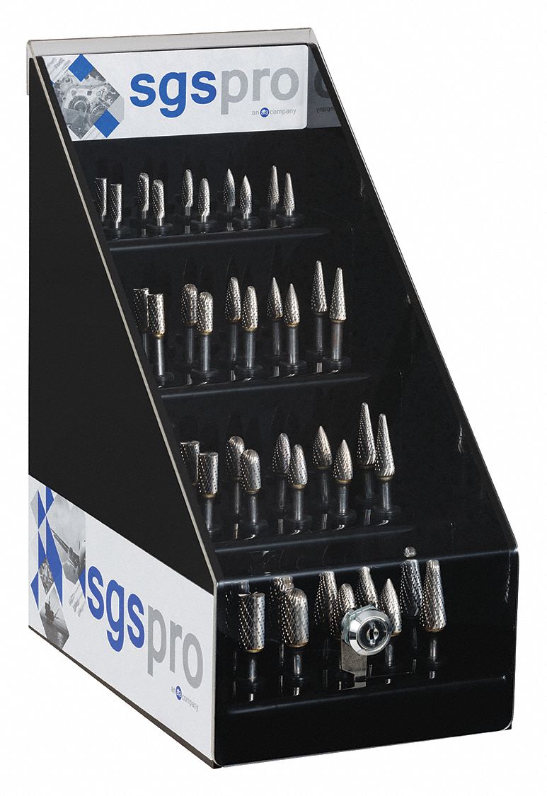 thumbnail image 2 of SGS Carbide Burr SE51 Oval Shape Double Cut - 1/4 X 3/8 X 1/8 USA Made 2-Pack 2 of 4