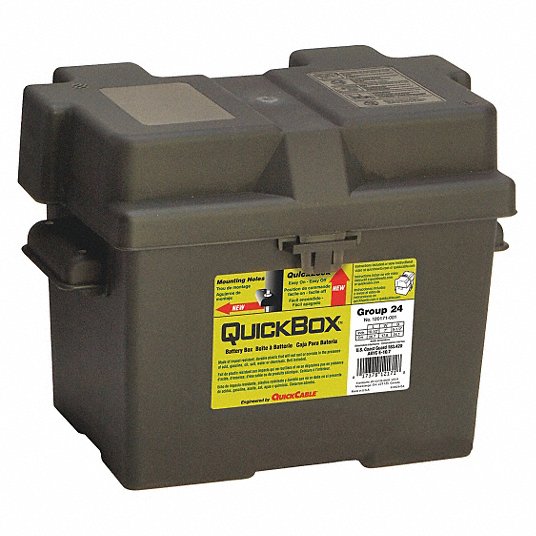 Battery Box, Black, 13-1/2" L x 9-1/4" W