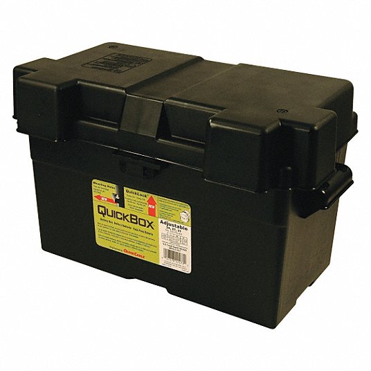 Battery Box, Black, 17-3/4" L x10-15/64" W