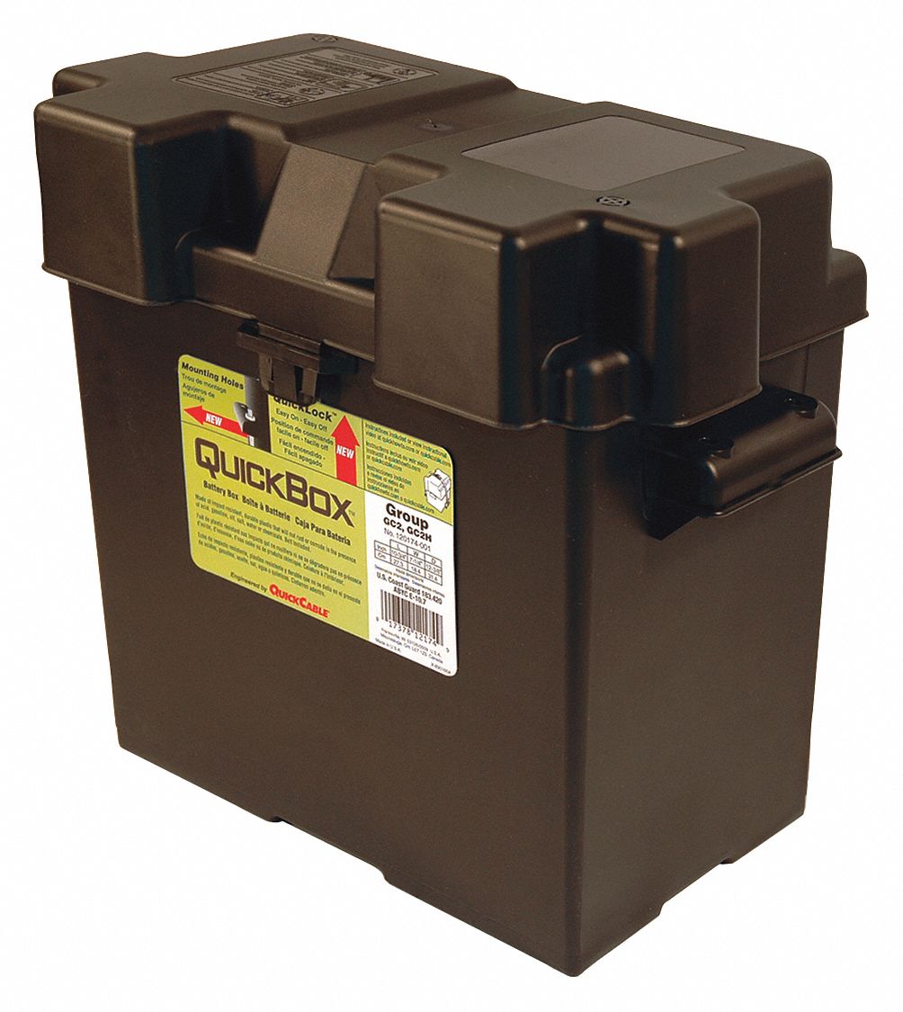 Battery Box, Black, 13-1/2" L x 12-15/64"D