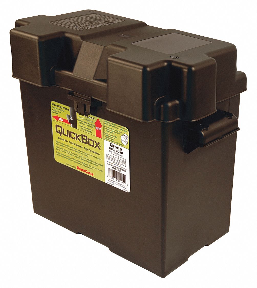 BATTERY BOX,BLACK,13-1/2