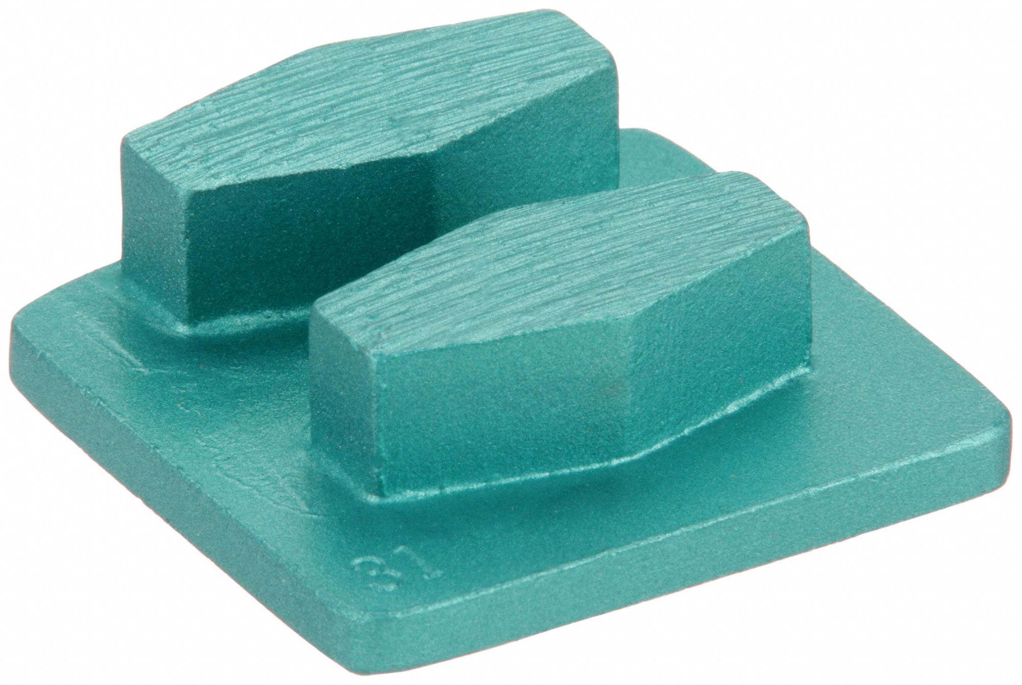 Double Hexagonal Diamond Tool: Soft, 30 Grit, Green, 2 Segments, Concrete, Hexagonal, 3 PK