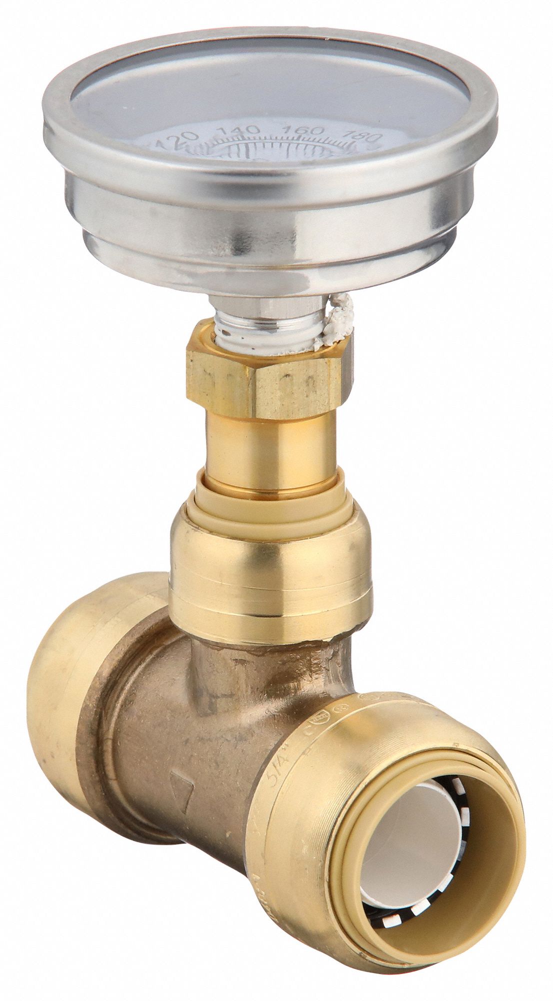 Push-Fit Temperature Gauge: