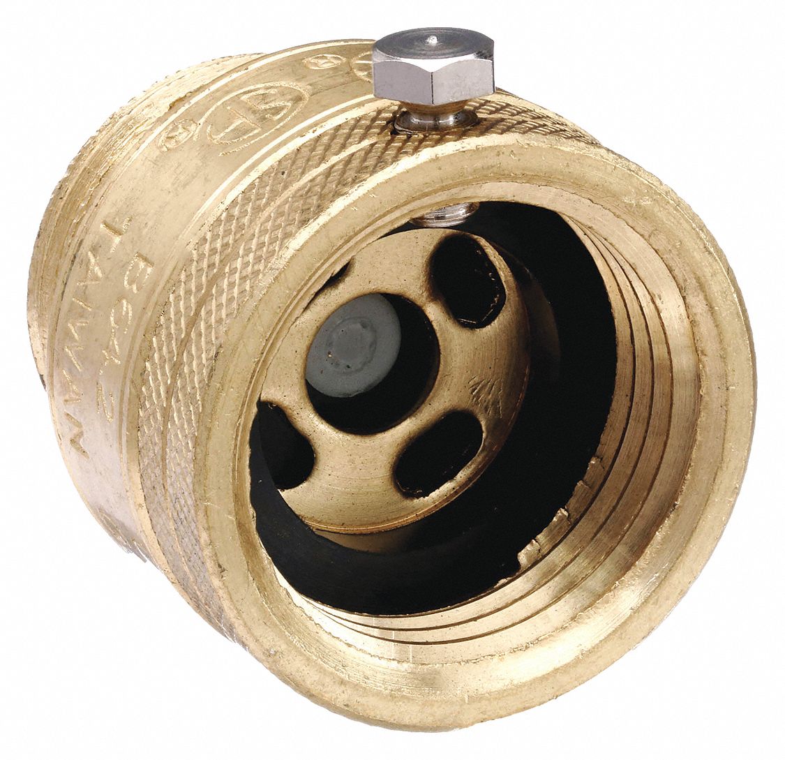 Vacuum Breaker: Female NST x Male NST, For Water Media, 180°F, Brass, Back-Siphonage, NST