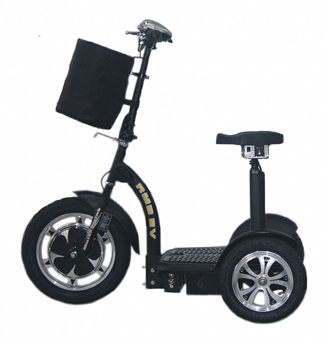 Electric Scooter: 350 lb Wt Capacity, 48V Permanent Magnet Brushless DC, 16 mph, 30 mi