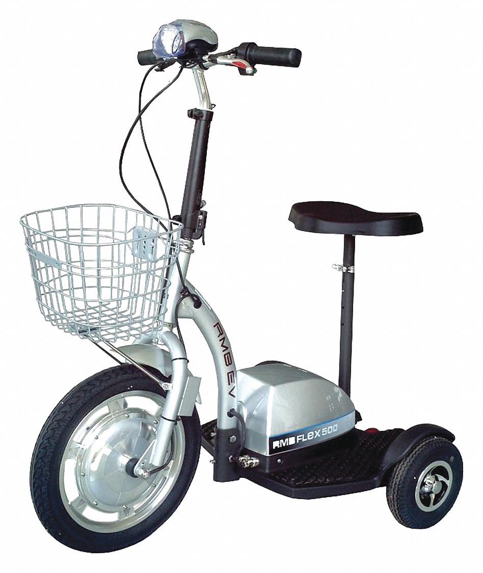 Electric Scooter: 350 lb Wt Capacity, 48V Permanent Magnet Brushless DC, 16 mph, 20 mi
