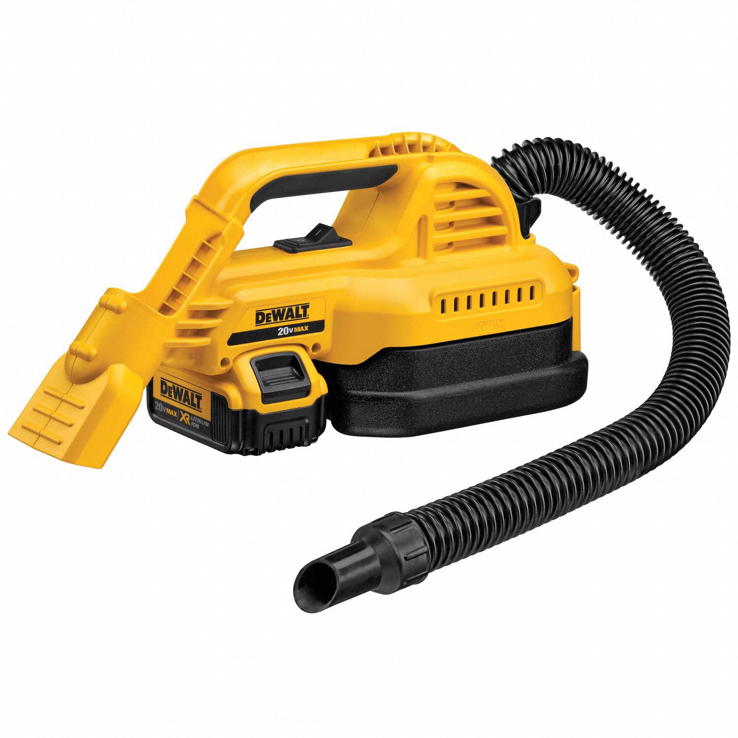 DEWALT Handheld Vacuum: 39 cfm Vacuum Air Flow, 4 lb Wt, 84dBA Sound 