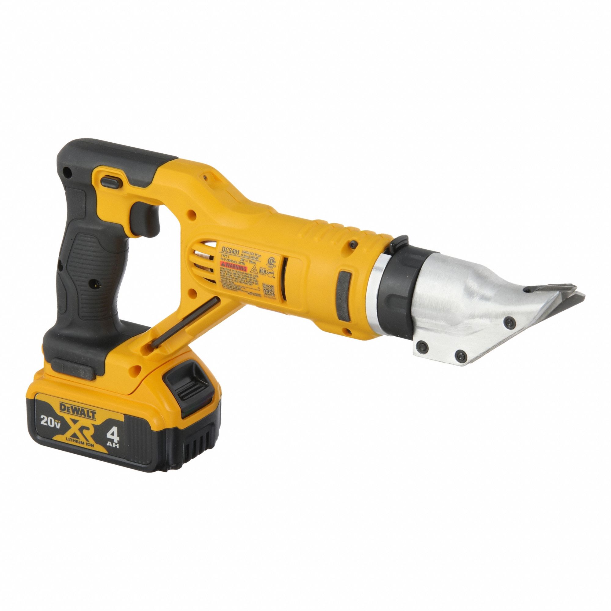 Shear Kit: Mild Steel/Stainless Steel, 20V DC, Double Cut Cutting, 18 ga Capacity (Steel)