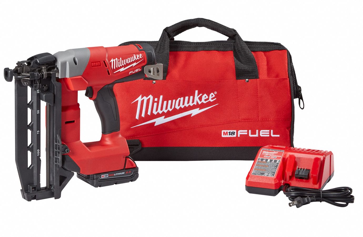 MILWAUKEE Cordless, Nail Gun, 18V DC 49EN20274121CT Grainger