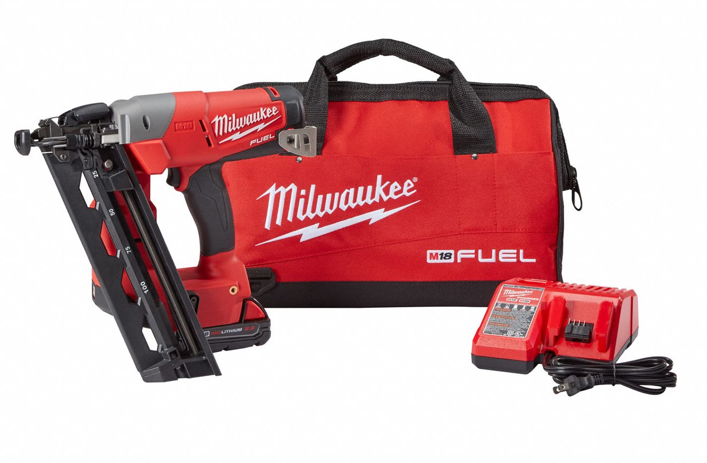 MILWAUKEE Cordless, Nail Gun, 18V DC 49EN22274221CT Grainger