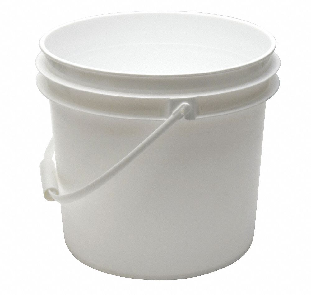 APPROVED VENDOR PAIL,3.5 GAL.,PLASTIC HANDLE,WHITE - Storage Pails and ...