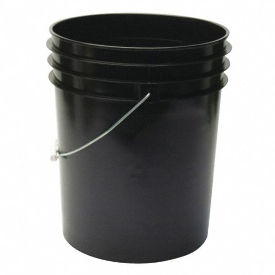 Bucket Lid Seat: Plastic, Black, For Use With 3-1/2 or 5 gal Buckets -  Grainger