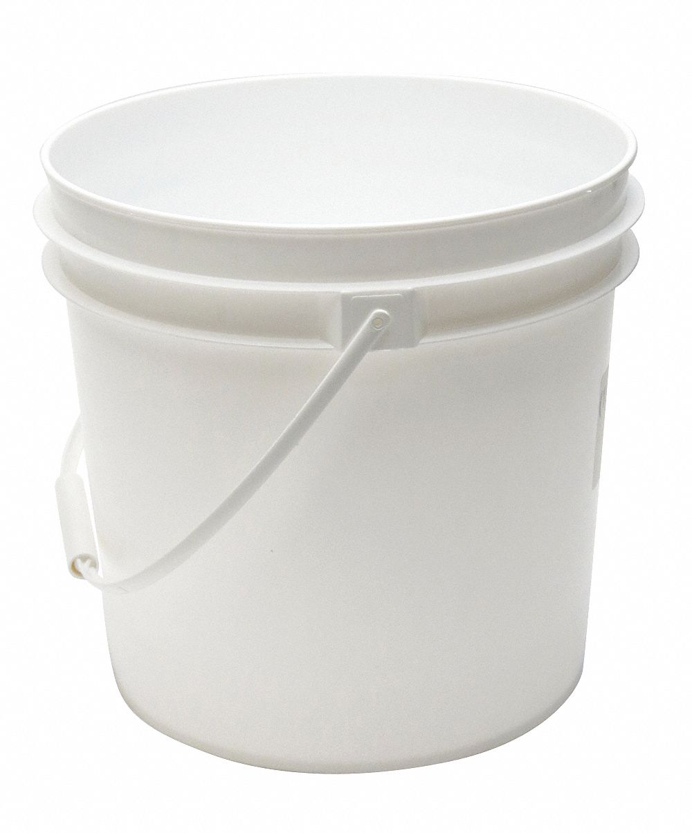 2 Gallon Plastic Pail, Open Head - Black